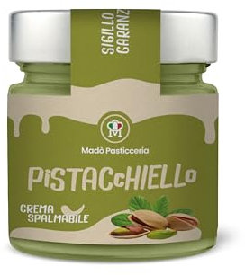 MADÒ Crema al Pistacchio Spalmabile Artigianale - 100% MADE IN ITALY Vasetto da 200g - Creme Spalmabili per Panini ,Dolci, Colazioni, Prodotti da Pasticceria