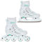 RAVEN Inline Skates Inliner für Kinder und Erwachsene OPTIONAL 2in1 mit Schlittschuhen verstellbar (Spirit White/Mint mit Kufen, 37-40 (23,5-26cm))