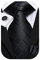 Hi-Tie Herren Krawatte Schwarz Paisley/Plaid/Streifen/Einfarbig Krawatten Set Einstecktuch Manschettenknöpfe Business Formal Hochzeit Meeting Geschenkbox,schwarzes Plaid