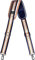 Schultergurt, ZINZ 57 Universal Verstellbare Schulterriemen Dauerhafte belüfteten mit Metall Drehhaken für Gepäck Duffel Kameratasche Laptoptasche Reisetasche Sporttaschen(Blaues Gold, 145cm)