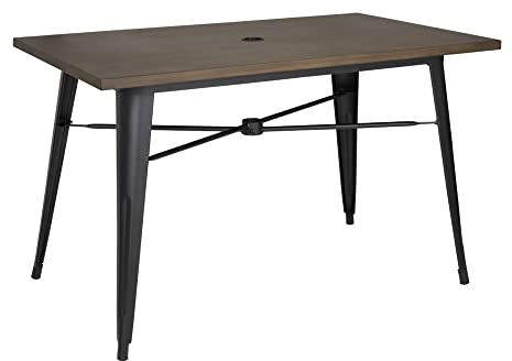 Bolero Kompletter Outdoor Tisch 120x76x76cm Dunkles Holz