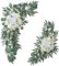 ponatia Hochzeitsbogen Blumen (2 Stück), künstliche weiße Hochzeitsblumen für Hochzeit Willkommensschilder Dekorationen und Bogenblumen für Hochzeitszeremonie Empfang (Weiß & Elfenbein)