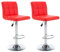 vidaXL 2X Barhocker Höhenverstellbar Barstuhl Tresenhocker Bistrohocker Thekenhocker Küchenhocker Thekenstuhl Tresenstuhl Rot Kunstleder