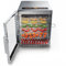 Arendo - Essiccatore alimentare con regolatore di temperatura - 8 vassoi - Timer - Display a LED con funzione touch - Per carne, pesce, frutta, verdura - Senza BPA - Acciaio inox - Acciaio inox