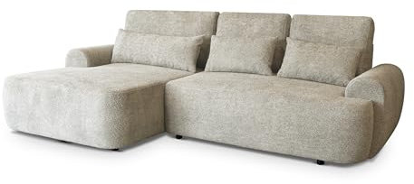 Robin Inspire Ecksofa Mit Schlaffunktion Bettkasten L Form Sofa Eckcouch Schlafcouch Freistehend Links Aldo Elfenbein 266 x 160 x 87 cm