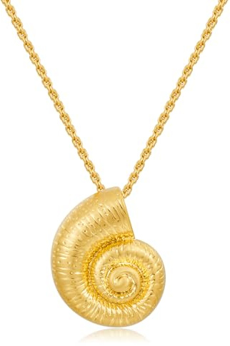 WOWORAMA Gold Shell Necklace for Women Boho Scallop Conch Shell Necklaces Vintage Ocean Sea shell Choker Pendant Necklace Adjustable Summer Beach Jewelry