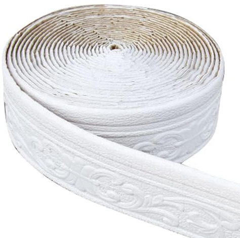NIBESSER Bordüre Selbstklebend 10m x 8cm x 4mm 3D Ranken Symmetrisches Muster Wandbordüre Tapetenbordüre Anti-Kollisions Fliesen Aufkleber Dekoration Wohnzimmer