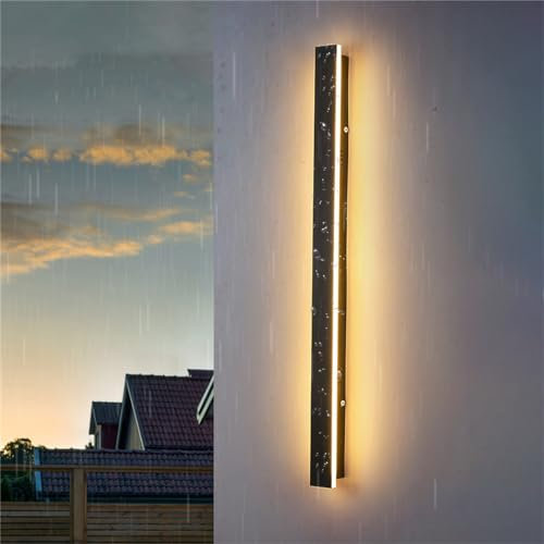 Lang LED Außenwandleuchte Haus Leiste Außenlampe Innen Aussen Wandleuchte Garage Haustür Beleuchtung Wandlampe Wasserdicht Ip65 Wandlampeveranda Lichter HaustüR Hof Garten Villa (Warmes Licht,150CM)