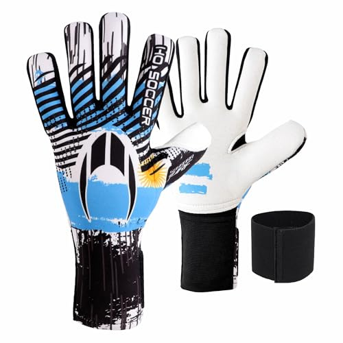 HO Soccer Squadra Turf Negative Argentinien Torwarthandschuhe, Unisex, Kinder, Blau/Weiß