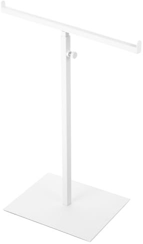 AOKWAWALIY 1 Stück T-Förmiger Schmuckständer Aus Metall Schalhalter Aus Edelstahl T-Förmiger Taschenständer Verstellbarer Taschenständer Für Die Aufbewahrung Zu Hause Weiß
