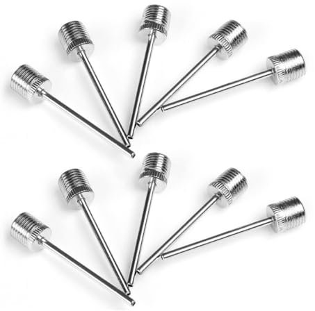 10 Pcs Ball Pump Inflation Needle Stainless Steel Ball Pump Needles Inflating Pump Needle for Blowing Up Football, Basketball, Volleyball, Rugby