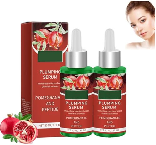 Bio Straffendes Gesichtsöl, Naturkosmetik Natural Anti Aging Gesichtspflege Öl mit Granatapfelsamenöl & Arganöl, Feuchtigkeitspflege mindert Falten & strafft die Haut für alle Hauttypen (30ml, 2PCS)