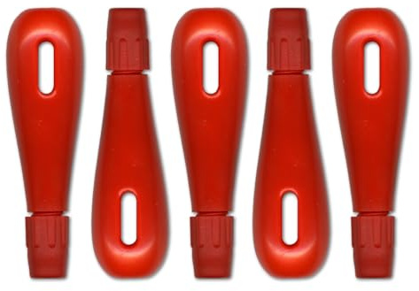Essential Arts Pack of 5 Red Plastic Lino Cutter Handle with Adjustable Chuck for Soft Polymer Block Printing Carving Crafts Rubber Stamps