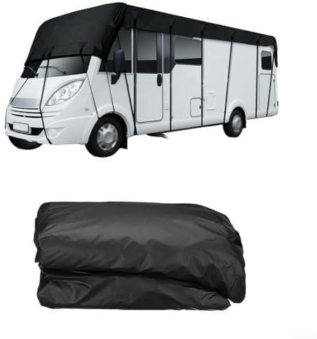 Zoegneer Multifunktionale Dachabdeckung, 210T, wasserdicht, Wohnmobil-Dachabdeckung, 5 m - 8,5 m - 12,5 m, Schutzhülle für Wohnmobile (5 x 3 m)