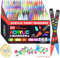 Laconile 168 Couleurs Feutres Peinture Acrylique – Feutre Acrylic à Pointe Unique avec Pointes de Remplacement – Marqueur Peinture Idéal pour Verre, Bois, Pierre, Métal, Céramique et Toile