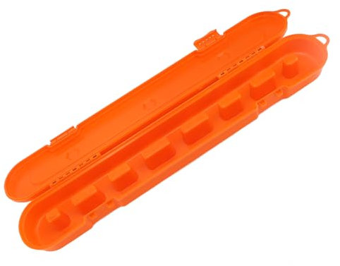 Chainsaw Organizer Box, Portable Chainsaw Chain Storage Case, Chain Saw Holder Case Chain Locker for Under 20inch Blade Chains Accessories (Orange)