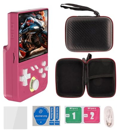 JOYARCH 64G Mini Retro Gaming Console Built-in 20000+Games, 3.5 Inch HD Screen Handheld Game Console with Open Source Linux System & 4000mAh battery