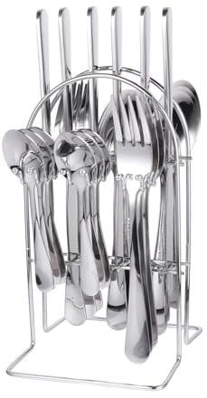 Alipis Edelstahl Besteckset 24 Stück Tragbares Geschirrset Spülmaschinenfest Leichtes Camping Und Reisebesteck Für Outdoor Und Alltag