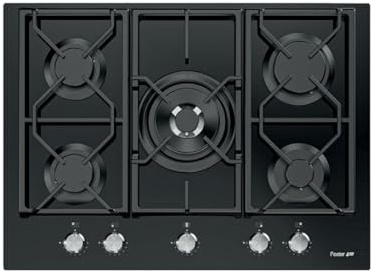 Foster Power Glass Nero Da incasso 70 cm Gas 5 Fornello(i)