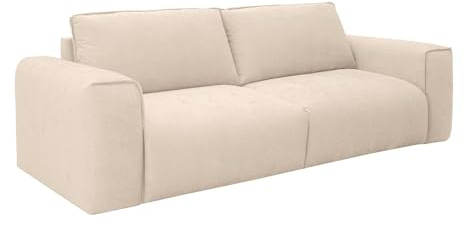 Vente-unique - Schlafsofa 3 Poglo - Polyester - beige
