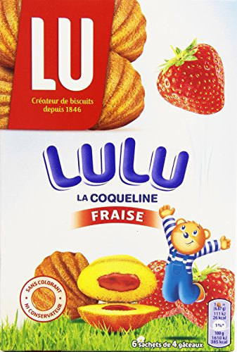 LU Lulu Coqueline Fraise 6 x 4 gâteaux -165 g - Lot de 8