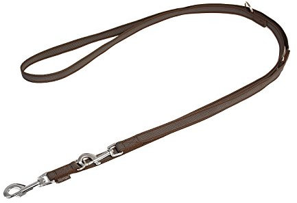 Mystique® Gummierte Umhängeleine Leine 20mm Standard Karabiner braun 2m