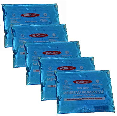 5 Stück all-around24 Kalt-Warm-kompresse Mehrfach Kompresse Wiederverwendbar Coolpack Mikrowellen geeignet (5)
