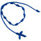 Mopec Bracciale Rosario con Croce di Macramé, Consistenza, Blu, 3x17.5x8 cm, 10 unità