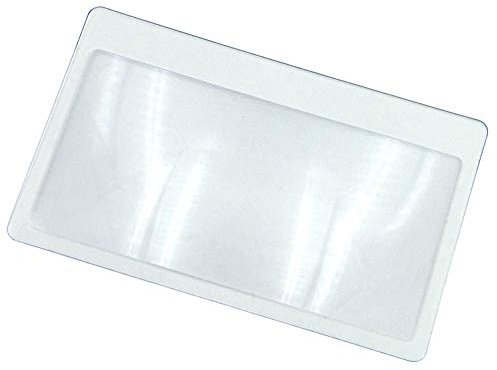 THORANI Taschenlupe im Kreditkartenformat - Kleine Kartenlupe mit 3-facher Vergrößerung, Ultra dünn, biegsam und bruchsicher