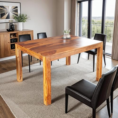 cagü Esstisch SATNA Sheesham massiv Holz 135cm x 70cm