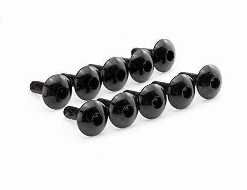 M5x12mm Linsenkopfschraube schwarz M5 Gewinde Linsenkopf breit Innensechskant - 10 Stück