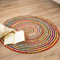 RAJRANG BRINGING RAJASTHAN TO YOU chindi Jute Teppich- 122 cm Geflochtener Teppich aus Jutemischung aus 100% Baumwolle Mehrfarbige Bodenteppiche für Haushalt und Küche