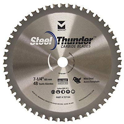Mercer Industries 727144-7-1/4 x 5/8<> 48-Tooth Carbide Blade for Mild Steel,