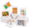 BENECREAT 30 Packungen 12.5x8.5x1.5 cm weiße Kraftpapier Box mit durchsichtigem PVC Fenster Geschenkbox für Schmuck Speicher Display, Hochzeit, Valentinstag