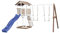 AXI Beach Tower Aire de Jeux avec Toboggan en Bleu, 2 Balançoires & Bac à Sable | Grande Maison Enfant extérieur en Marron & Blanc | Cabane de Jeu en Bois FSC