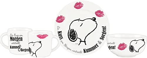 Snoopy - Vajilla de desayuno (3 piezas), diseño de Snoopy