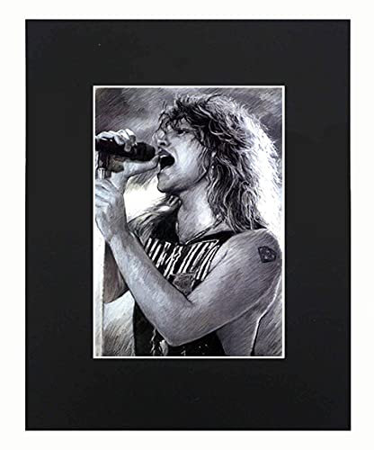 Jon Bon Jovi Rock Band Sänger Portrait Kunstwerke Druck Bild Foto Mini Poster Geschenk Wanddekoration Display Größe mit mattierten 20,3 x 25,4 cm