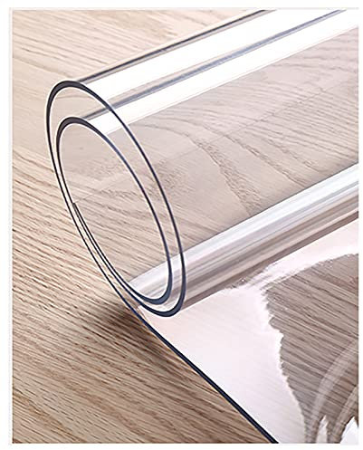 Protector Transparente para Cubierta de Mesa - Tapete de Escritorio y Comedor - Mantel Rectangular y Anti-Calor (Color:1.0mm,Size: 60x110cm)