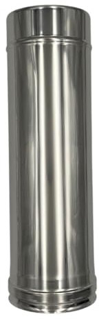 EINSIDE Tubo doppia parete in acciaio inox AISI 316 lunghezza 500 mm, Canna fumaria con isolamento in lana di roccia, ø 150-200 mm