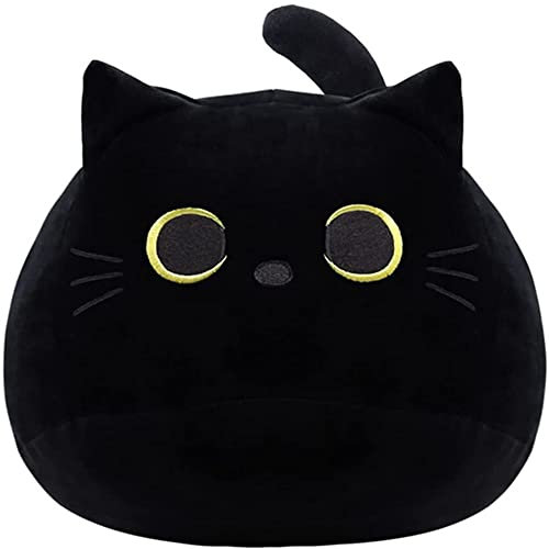 40 cm, schwarzes Katzen-Plüschspielzeug, Dicke Katze, Kawaii-Kissen, Plüsch, Lendenwirbelkissen, Heimdekoration, Jungen, Mädchen, Geburtstag, Valentinstag, WeihnachtenGeschenk