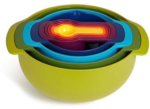 Casdon Joseph Joseph Nest Colourful Toy Kitchen Utensil Set for Children from 3 Years Includes 9 Different Size Utensils