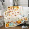 Herbst Kürbis Decke für Zuhause 150 x 200 Thanksgiving Erntezeit Dekor Sherpa Decke Herbst Ahornblatt Decke Werfen für Kinder Teenager Erwachsene Rustikal Farm Sonnenblumen Fleece Decke Weich