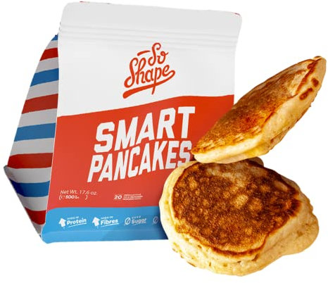 So Shape, Mix Pancakes, 10g de protéines et 0g de sucre par portion, Sachet de 500g (20 Pancakes)