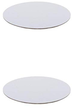 misppro 2 Stück runde Blanko-Holz gespannte Leinwand Platten Board Baumwolle für Öl Acryl Malerei 40 cm 50 cm