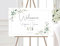 Manschin Laserdesign Willkommensschild Aluverbund personalisiert - Made in Germany - Welcome Willkommen Schild für Hochzeit (45x30cm)