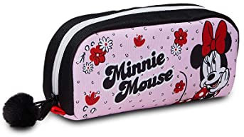 Seven Minnie Mouse Pencil Case for Stationery, Girls & Boys, School and Gymnasium, Teenagers, Pink, Standard Size, School