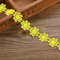 XCSJ 5 Yard 25mm Blumen Spitzenband Spitzenborte Stickerei Dekoband Zierband Borten Bänder Blumenband Gänseblümchen Dekoband Spitzen Spitzenborte Für Hochzeit Deko Handwerk Nähen Deko (Ganz Gelb)
