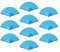 sourcing map Folding Fan Vintage Handheld Fans Plastic Folding Hand Fan Craft Folding Fan for Halloween Party Wedding Dancing Decoration Gifts 42x23cm/16.54x9.06,Pack of 10 (Light Blue)