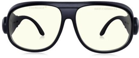 FREEMASCOT OD 6+ 9000nm - 11000nm Wellenlänge CO2 Laser-Schutzbrille für 10,6um CO2, 10600nm Laser-Schutzbrille (Style 1B)
