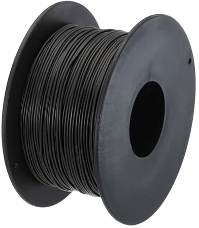 QUARKZMAN 30AWG Kabel Elektrischer Draht 0,05 mm² Verzinntes Hohe, Schwarz | Kupferkabel 75 Meter, Stromkabel Temperatur Leitung Erdkabel Litzenkabel Verlängerungskabel Kfz Kabelkanal